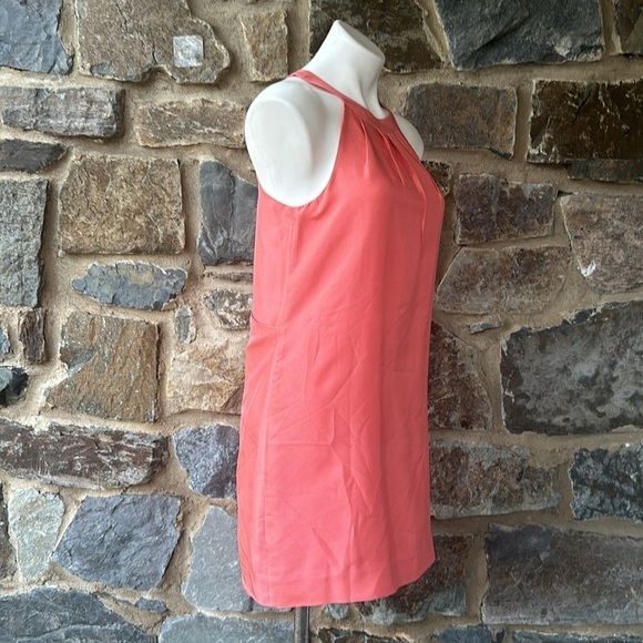 J. Crew 100% Dupioni Silk Swoop Cocktail Formal Shift Dress Peach Size 2 - Picture 4 of 7